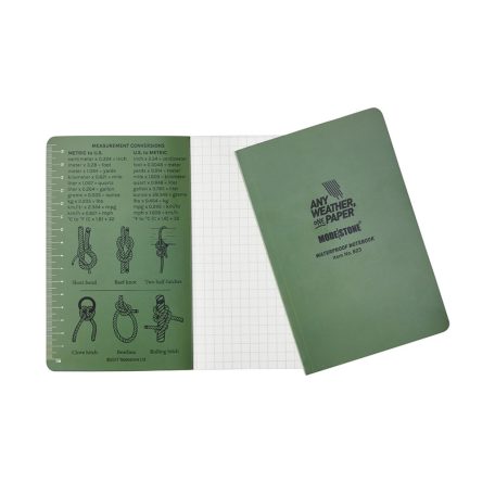 MODESTONE All-weather field notebook 128 pages 118 x 183 mm olive green